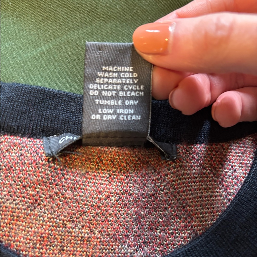 EUC - Pretty Chelsea & Theodore Calla Lilly Cardigan Sweater (Navy & Red) - Picture 11 of 11